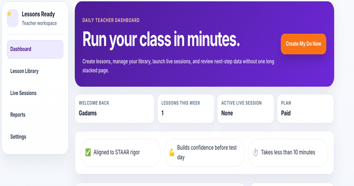 Lessons Ready